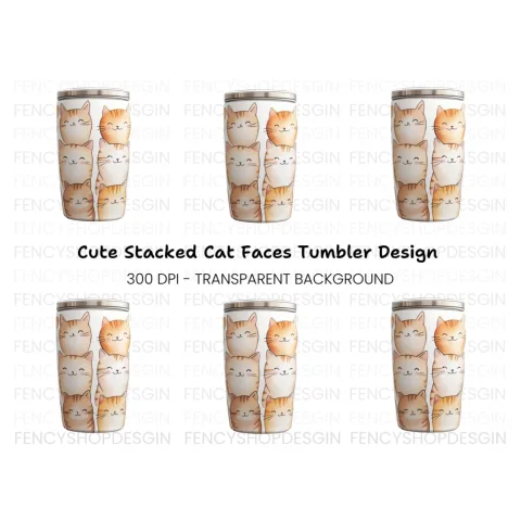 Cute Cat Faces Clipart Bundle