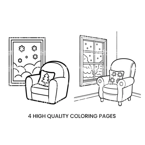 Cozy Winter Window Coloring Books