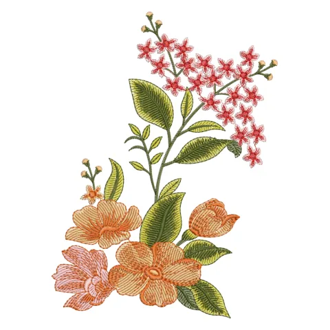 Multi Floral Art Embroidery Design
