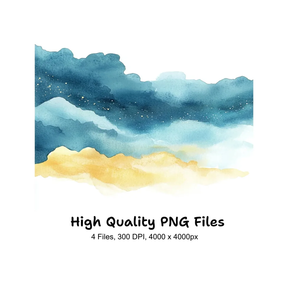 Cloud Sky Background Clipart Bundle