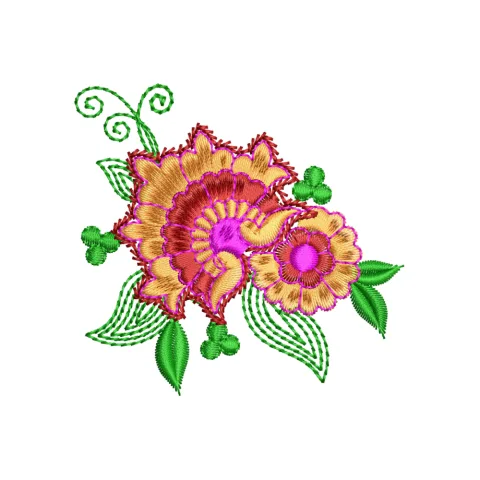 Tingi Flower Embroidery Design