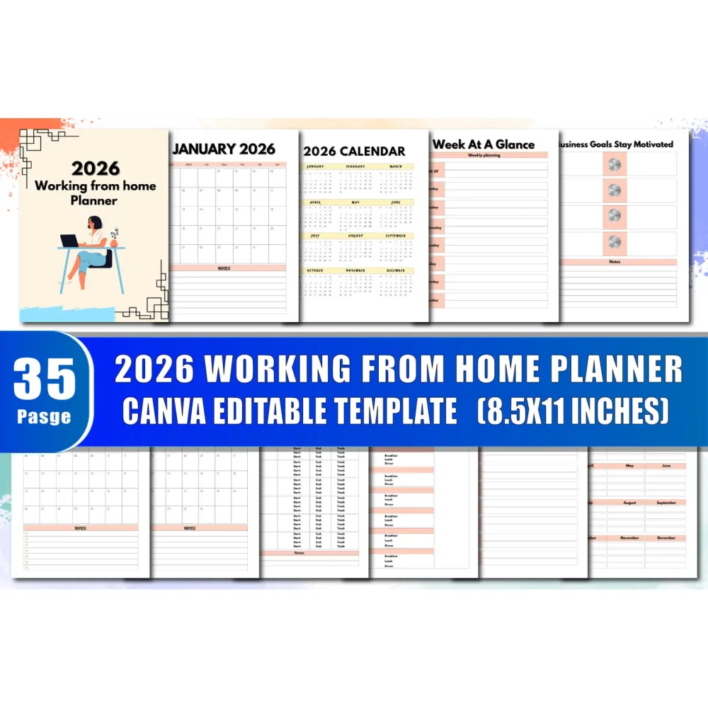 Working From Home Planner