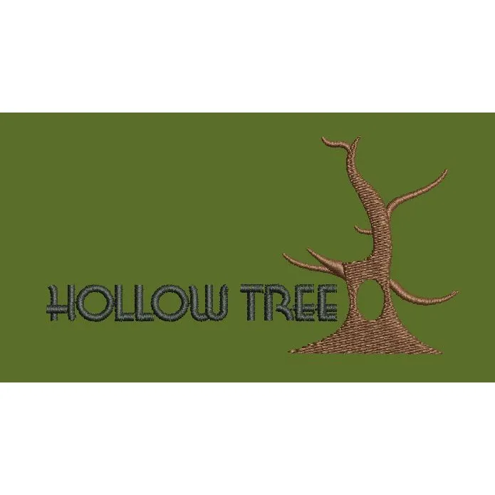 Rustic Hollow Tree Motif Embroidery Design