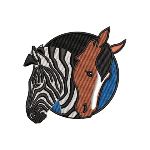 Zebra Horse Embroidery Design