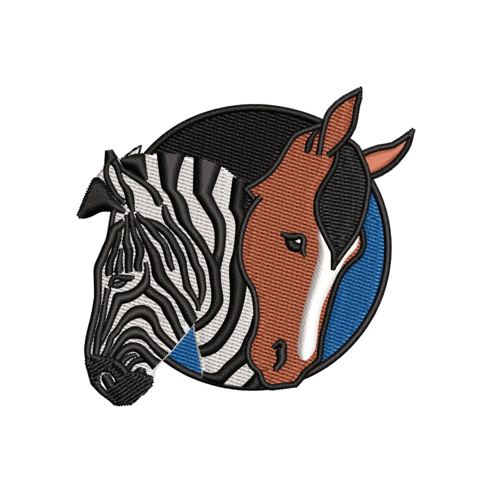 Zebra Horse Embroidery Design
