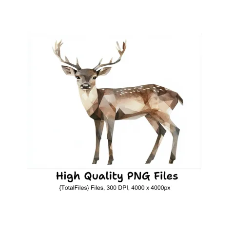 Abstract Deer Clipart Bundle