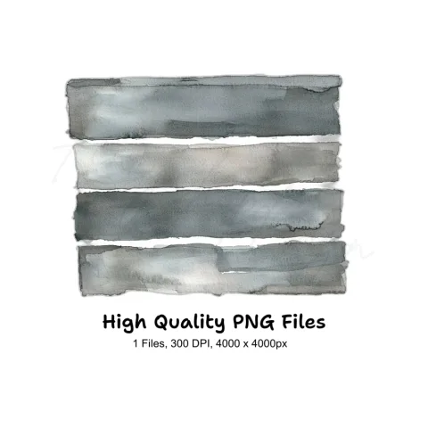 Grey Horizontal Bars Clipart Bundle