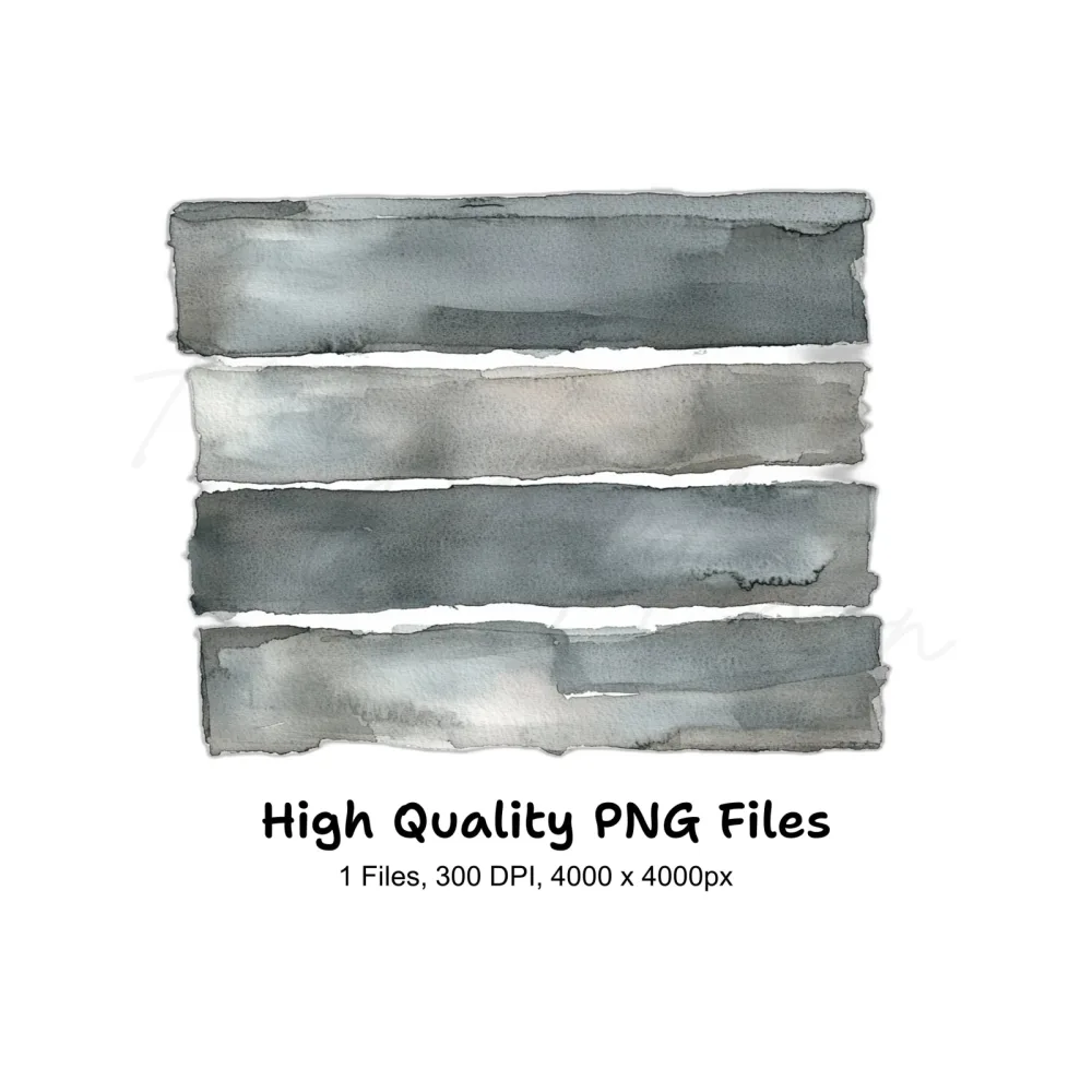Grey Horizontal Bars Clipart Bundle