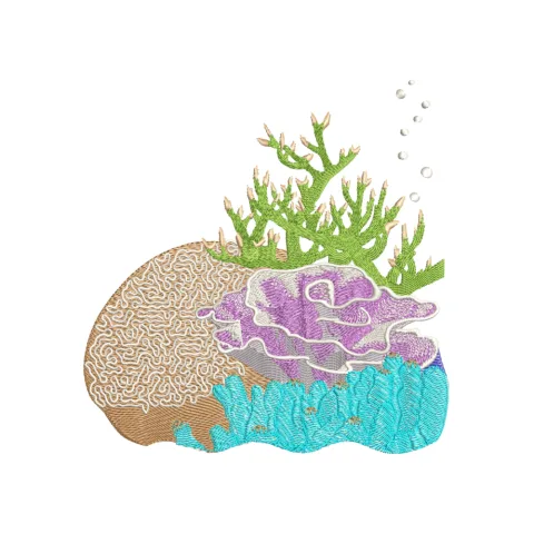 Coral Reef Embroidery Design