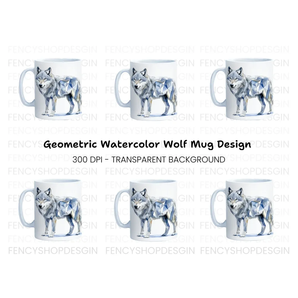 Geometric Wolf Clipart Bundle