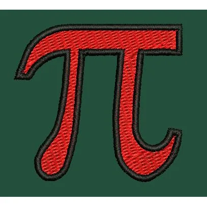 Pi Embroidery Design