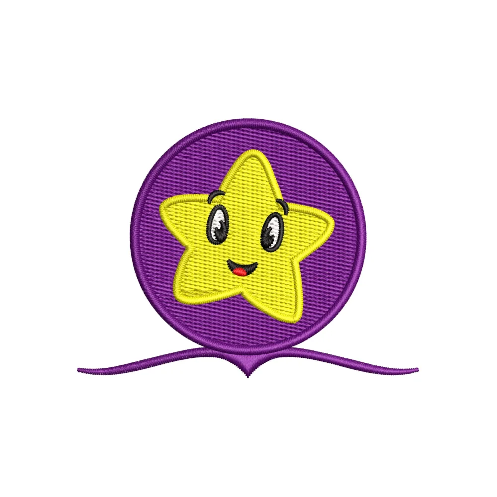 Pre Star Embroidery Design