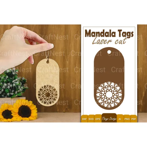 Mandala Tags SVG Bundle
