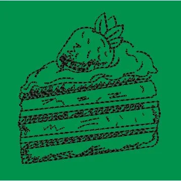 Layered Fruit Dessert Sketch Embroidery Design
