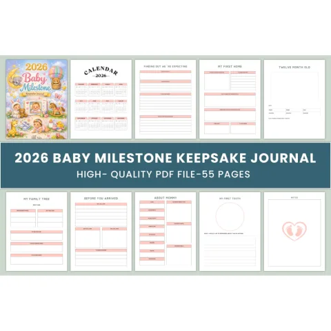 Baby Milestone Keepsake Journal