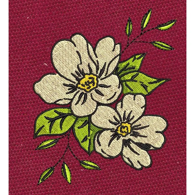 Blossom Duet Stitch Embroidery Design