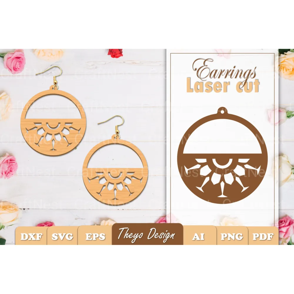 Earrings Mandala SVG Bundle
