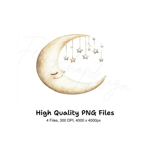Moon and Stars Clipart Bundle