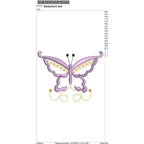Butterfly Embroidery Design