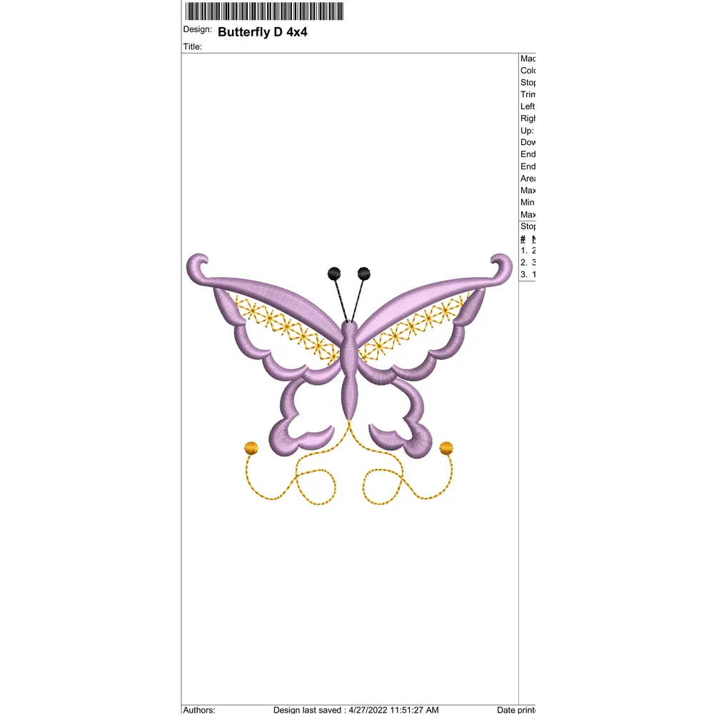 Butterfly Embroidery Design