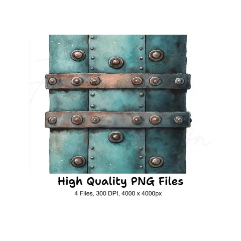 Steampunk Metal Texture Clipart Bundle