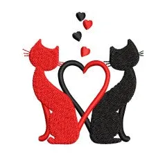 Cat I Embroidery Design