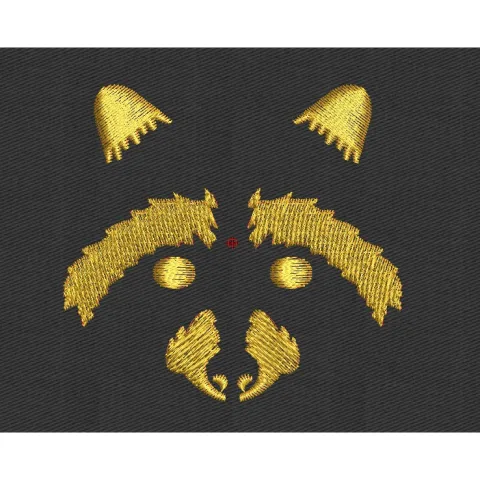 Raccoon Embroidery Design