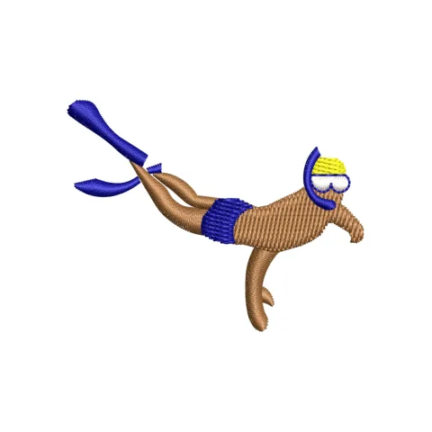 Swimmer Embroidery Design