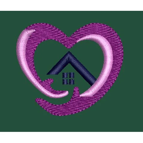 Home With Heart Style Embroidery Design