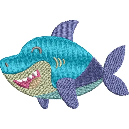 Shark Embroidery Design