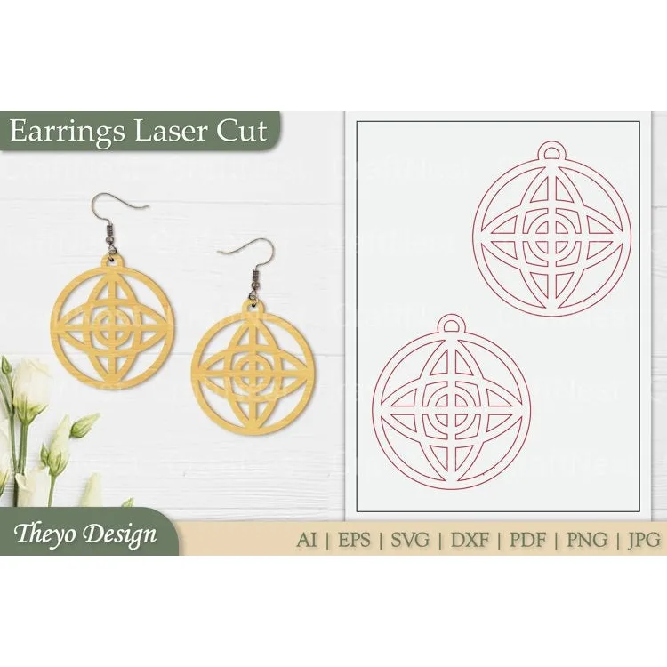 Earrings Laser Cut SVG Bundle