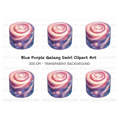 Galaxy Swirl Clipart Bundle