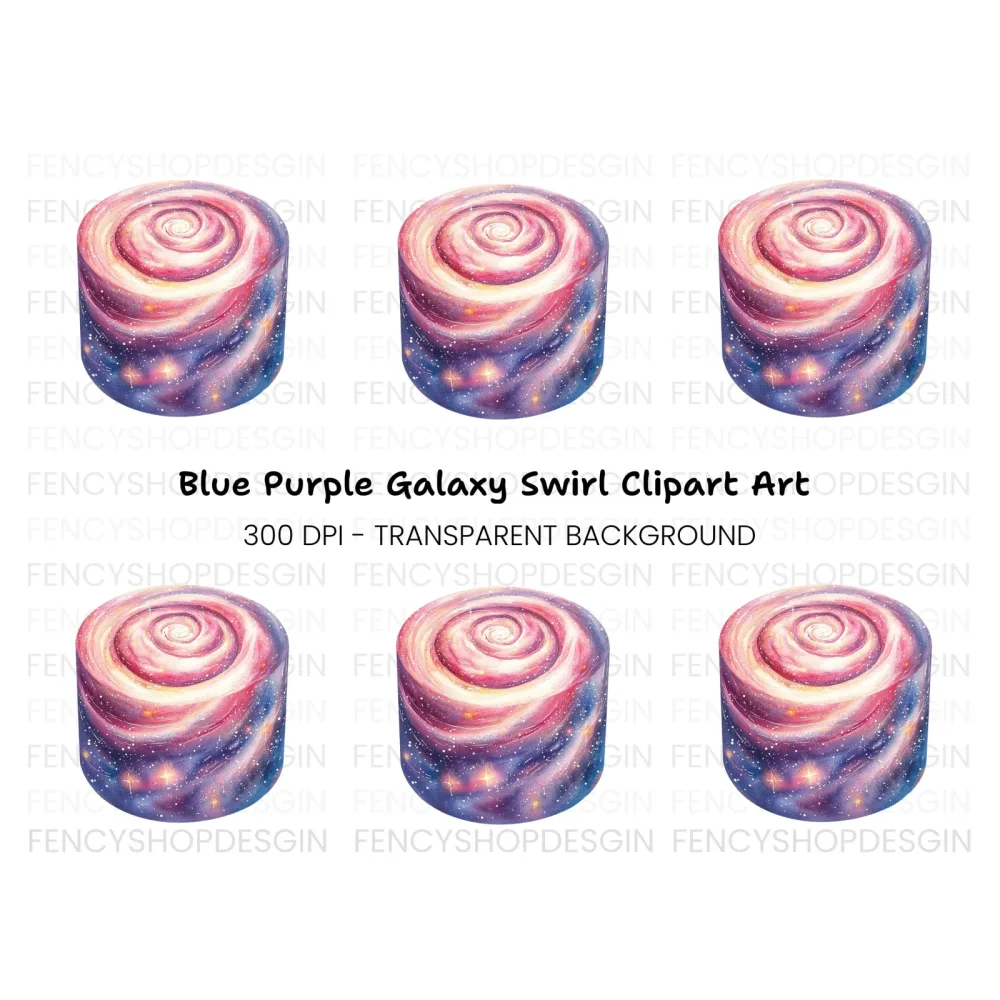 Galaxy Swirl Clipart Bundle