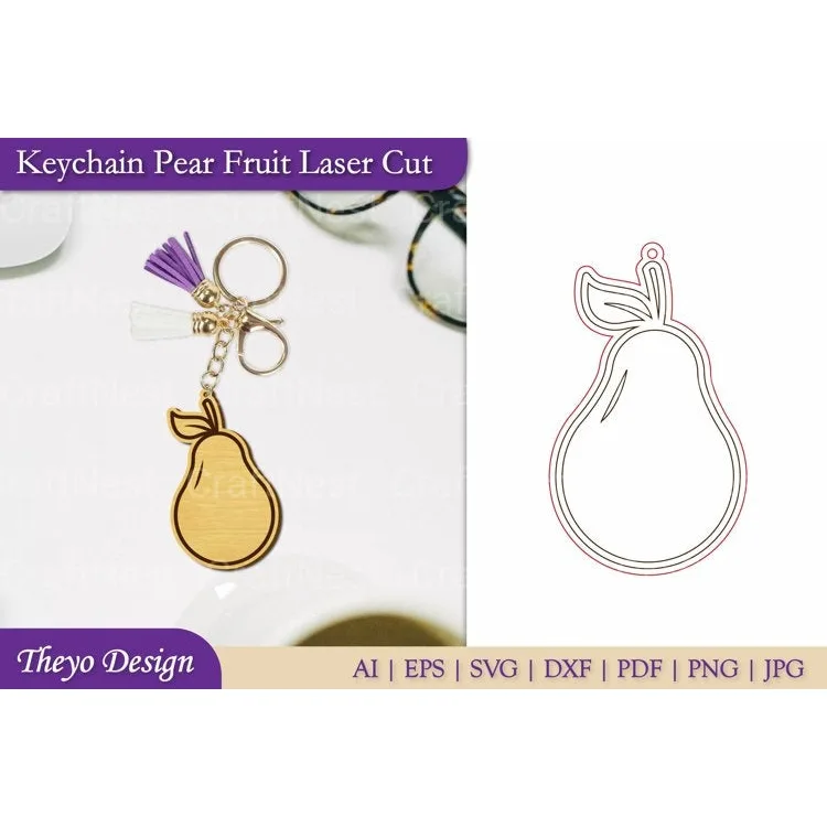 Fruit Keychain SVG Bundle