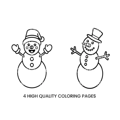 Happy Snowman Winter Coloring Books