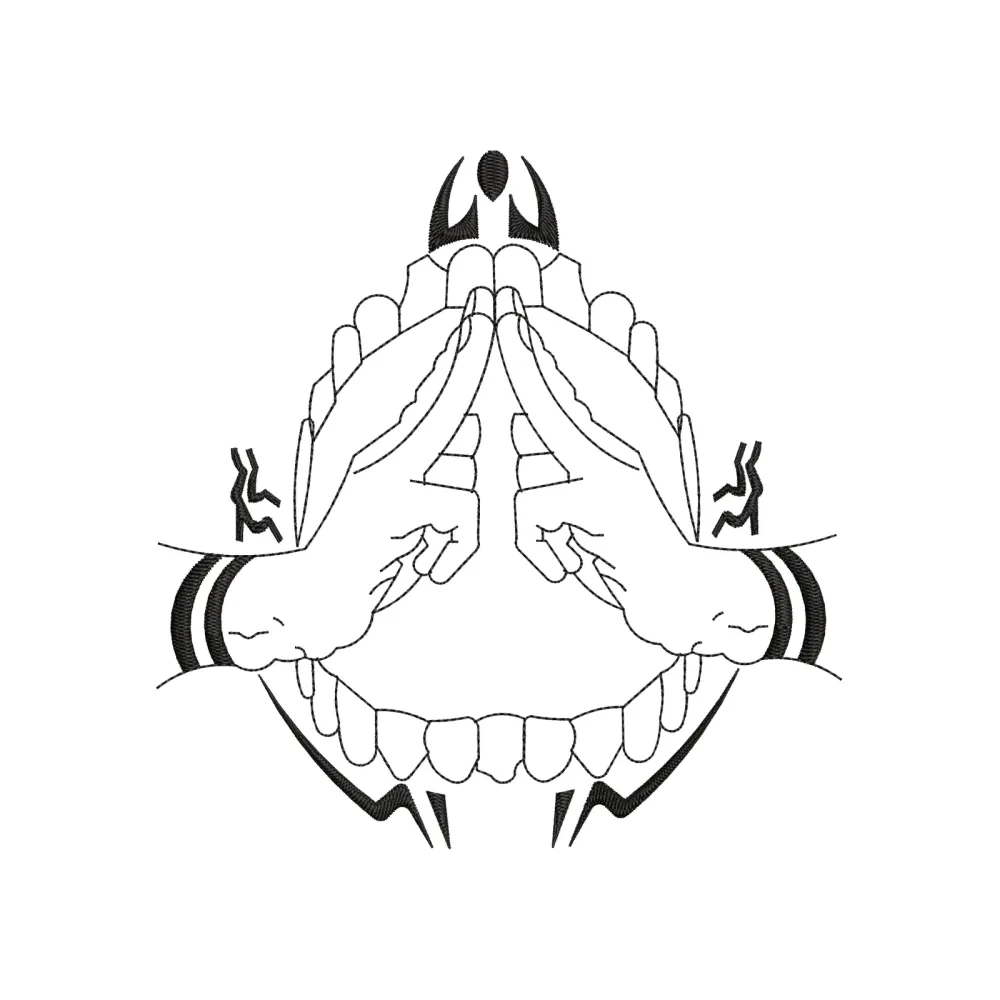 Gymnastic Hands Embroidery Design