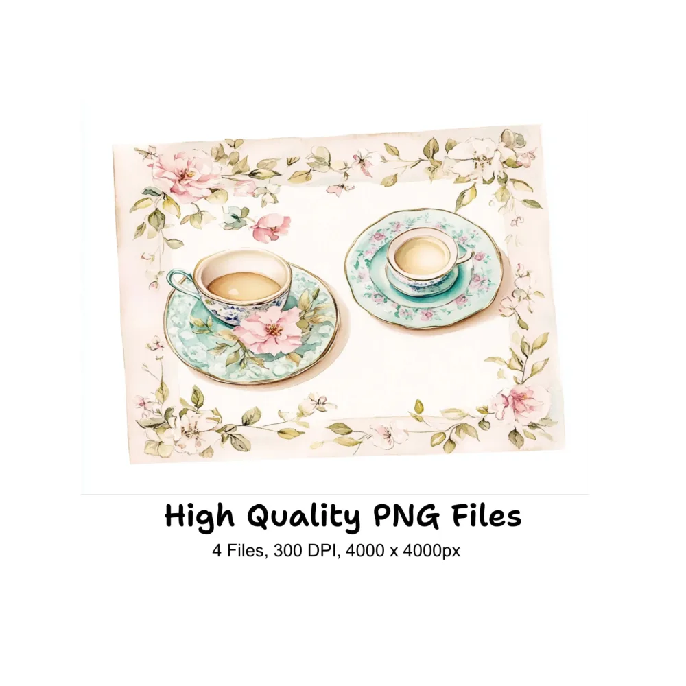 Elegant Tea Party Clipart Bundle