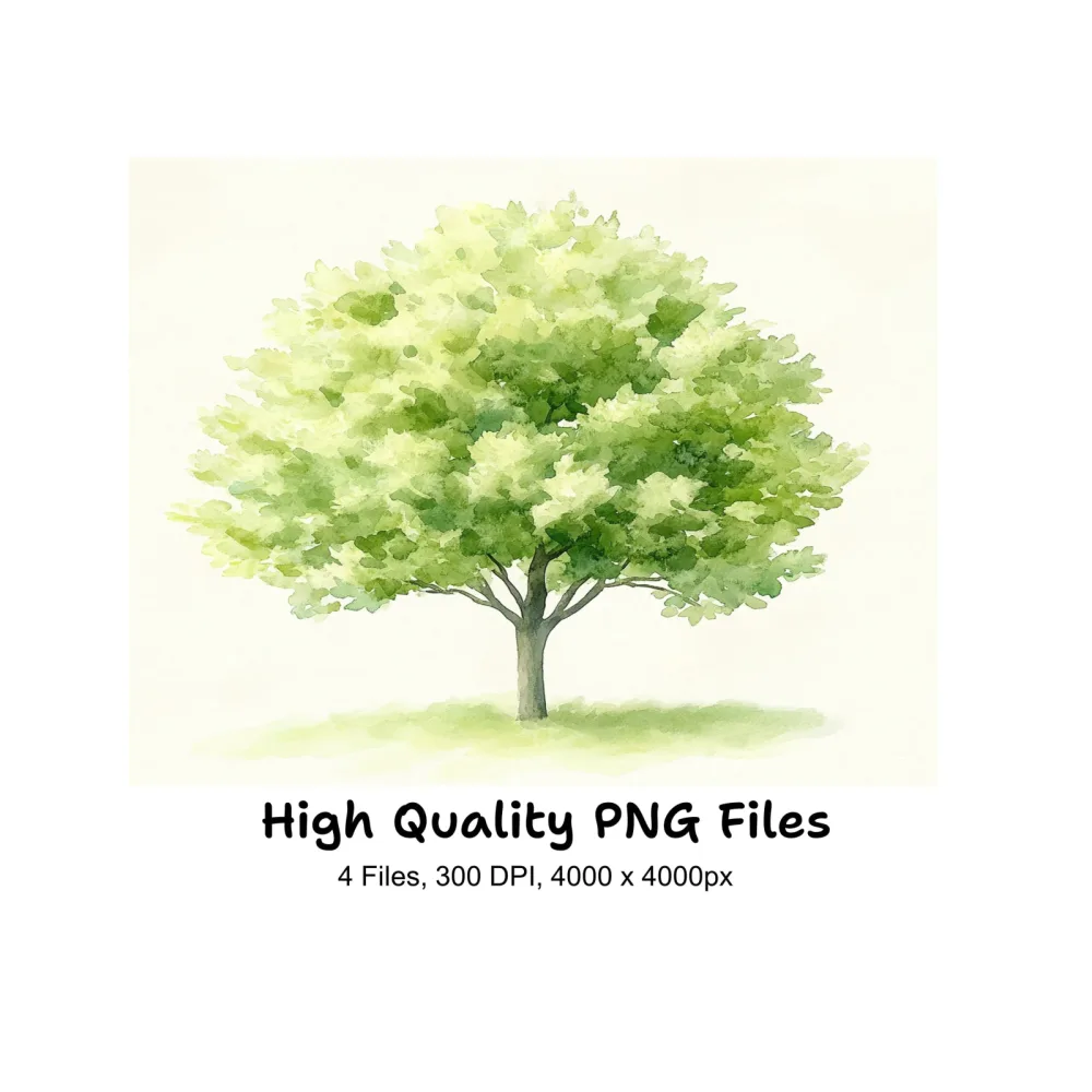 Lush Green Tree Clipart Bundle