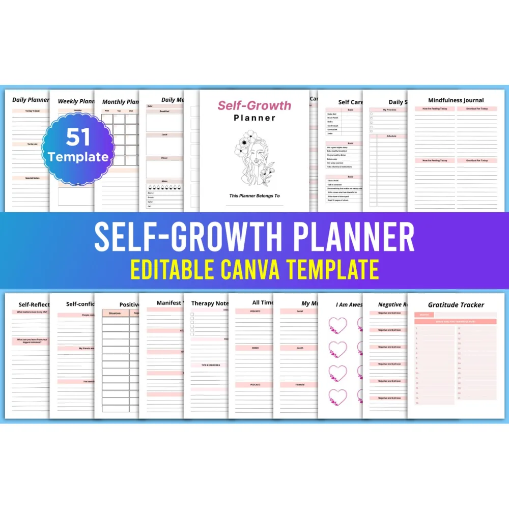 Editable Self-Growth Planner
