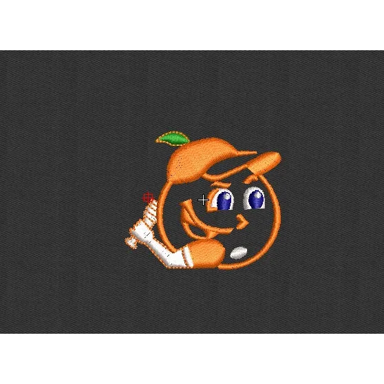 Orange Embroidery Design