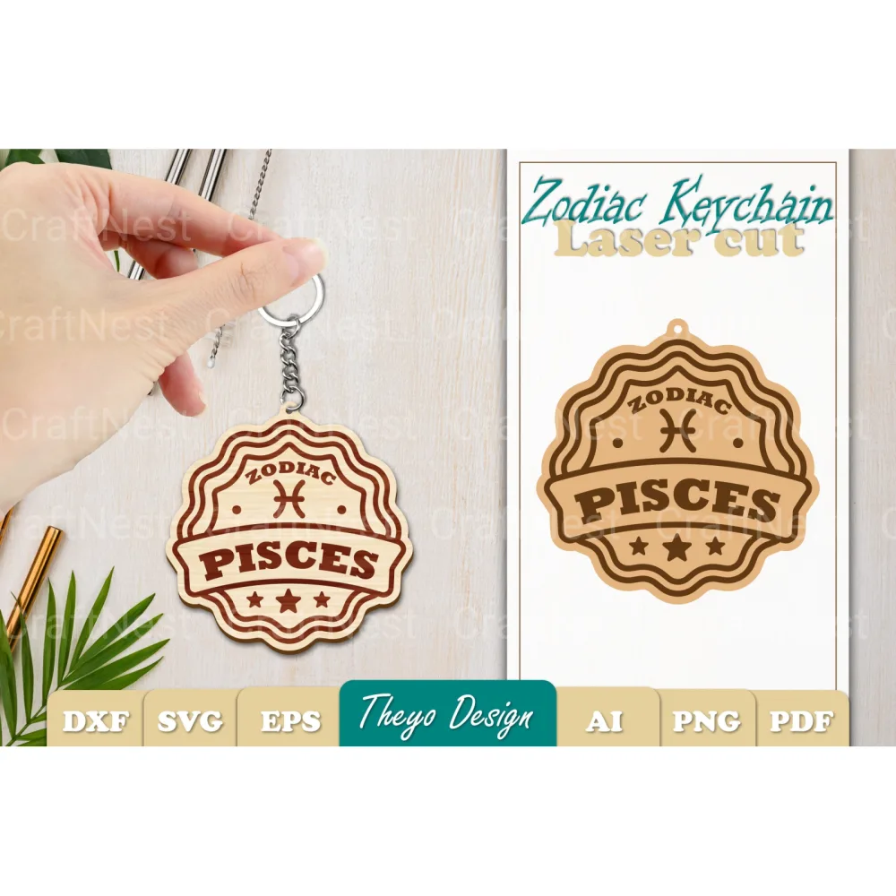 Zodiac Keychain SVG Bundle Collection