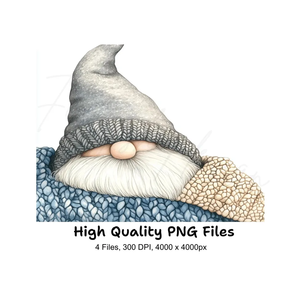 Cozy Winter Gnomes Clipart Bundle