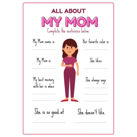 Mother's Day Coloring and Activity Book