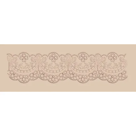 Four Leaf Clover Scallop Trim Embroidery Design