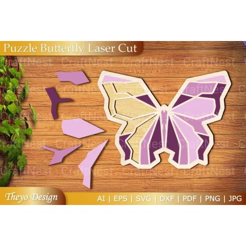 Puzzle Butterfly SVG Bundle