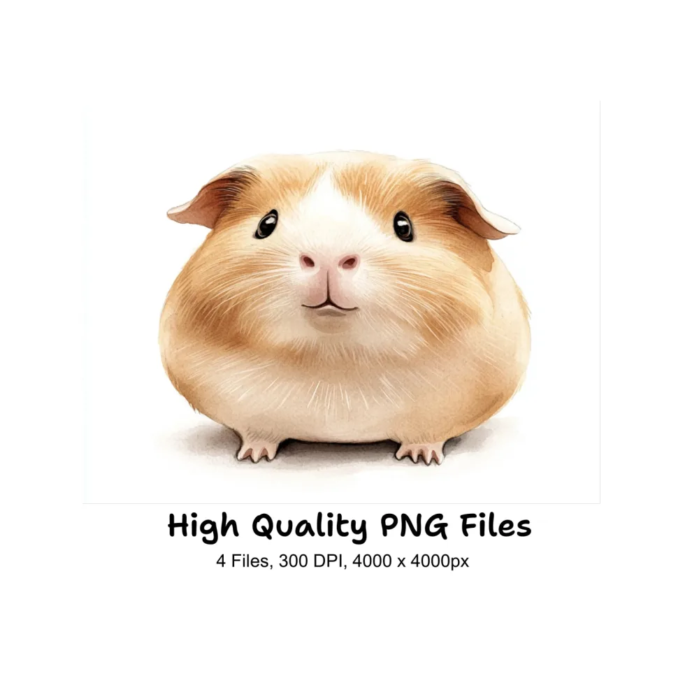 Cute Guinea Pig Clipart Bundle