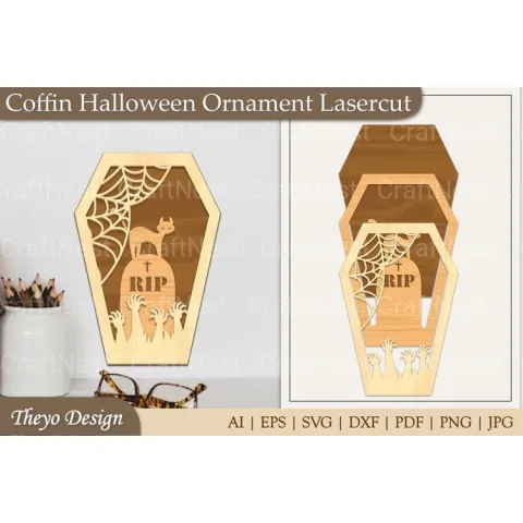 Coffin Ornament SVG Bundle