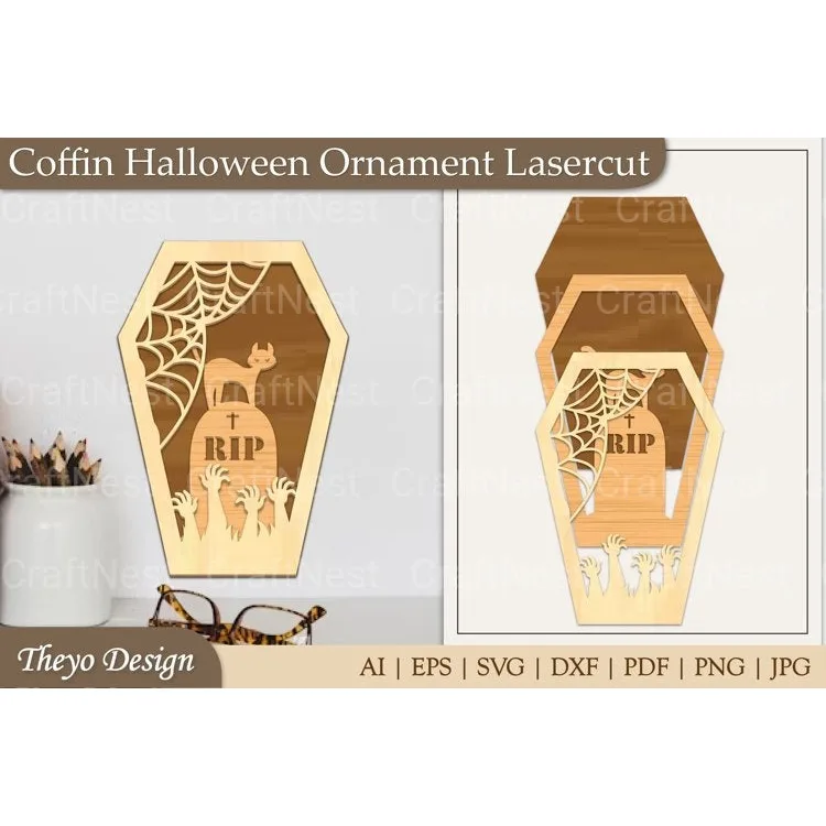 Coffin Ornament SVG Bundle