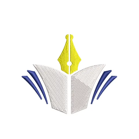 Pen Book Embroidery Design