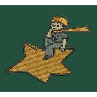 Kid Set On Star Embroidery Design